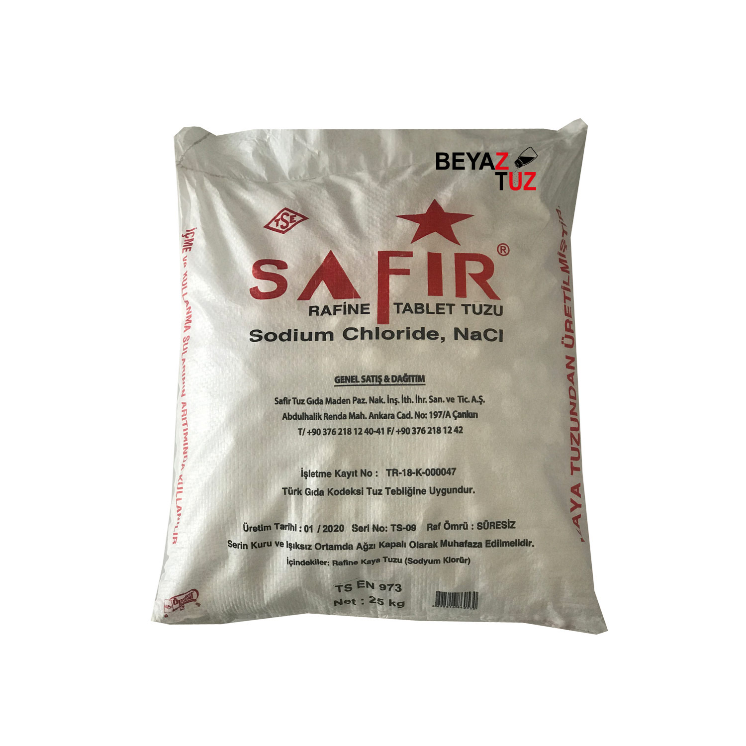 RAFİNE TABLET TUZ SAFİR ULTRA  25 KG